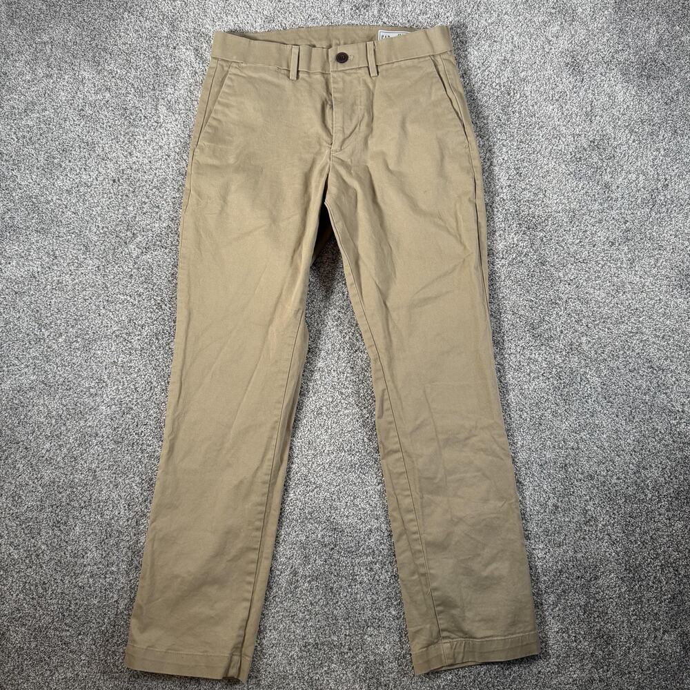 Gap Pants 28x27.5 Khaki Straight Performance Stretch Chino Flat Front Preppy